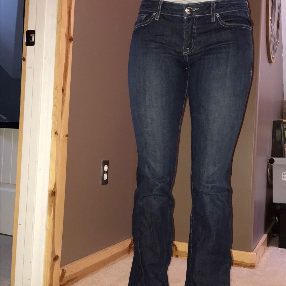 Women’s dark wash boot cut jeans